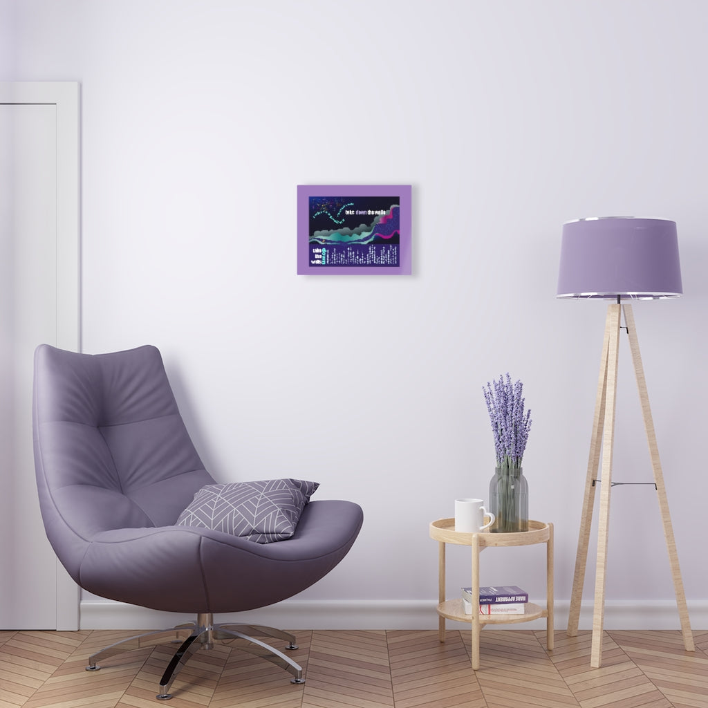 Take Down The Walls Art Print/Lilac Border