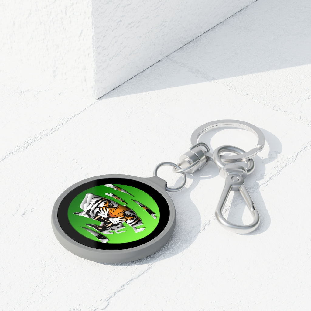 "HERE, KITTY": The Challenge Keychain In Vivid Green