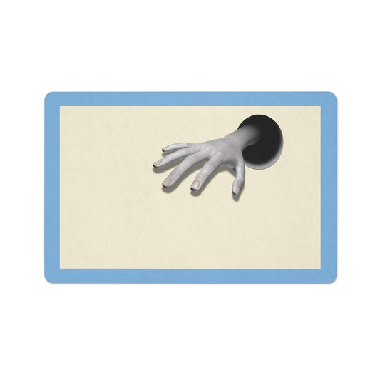 A Hand Up: The Floor Mat in Straw/Sky