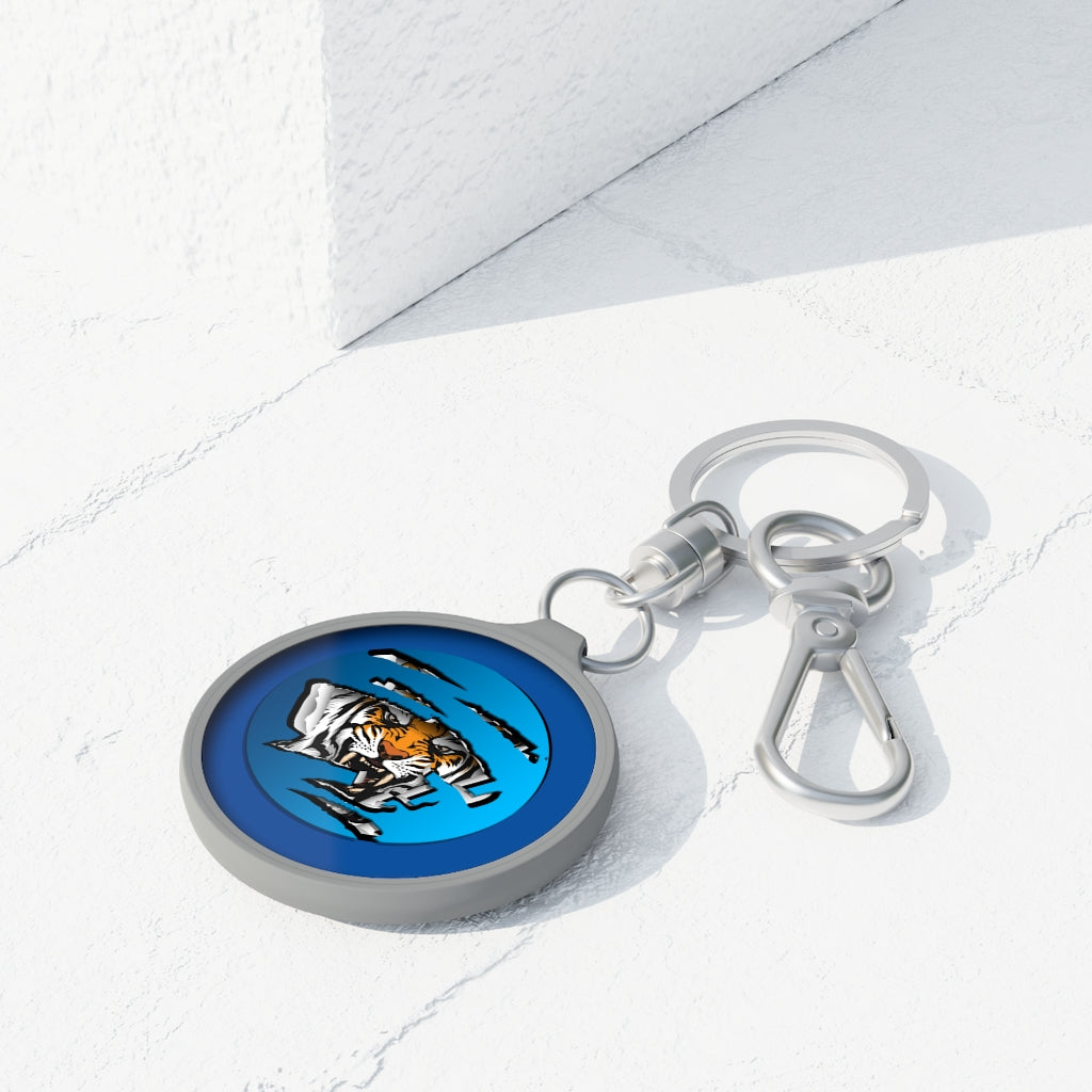 "HERE, KITTY": The Challenge Keychain in Royal Blue